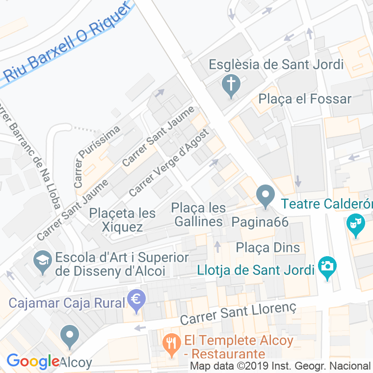 Código Postal calle Sant Agusti en Alcoi/Alcoy