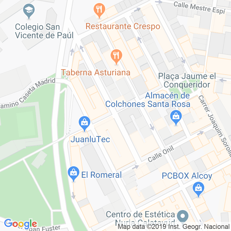 Código Postal calle Castalla en Alcoi/Alcoy