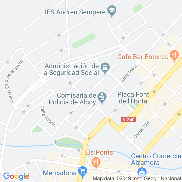 Código Postal calle Enginyer Vilaplana en Alcoi/Alcoy