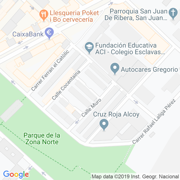 Código Postal calle Benilloba en Alcoi/Alcoy