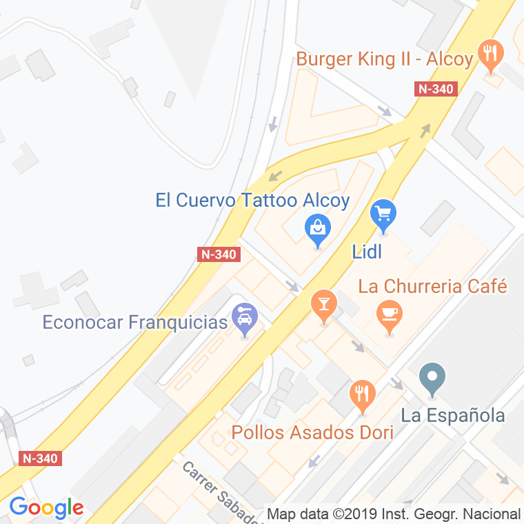 Código Postal calle Fontilles en Alcoi/Alcoy