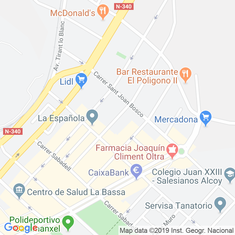Código Postal calle Jordi De San Jordi en Alcoi/Alcoy