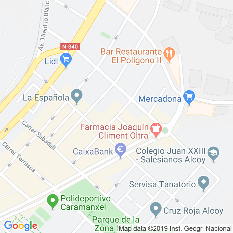 Código Postal calle Sant Eloi en Alcoi/Alcoy