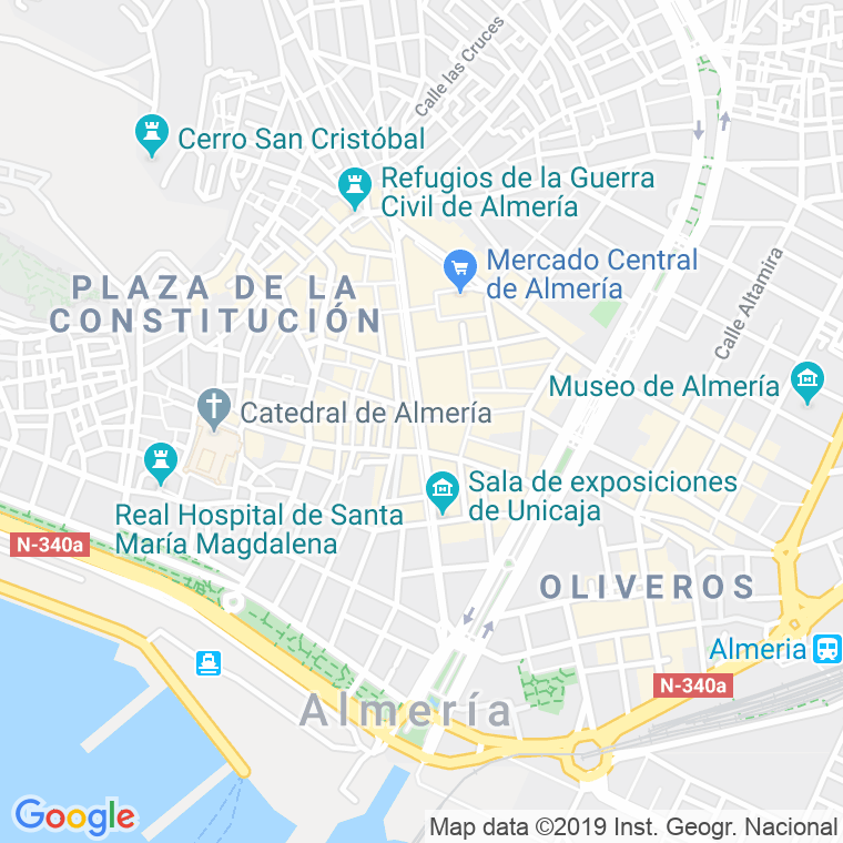 Código Postal calle Almeria, De, paseo (Impares Del 1 Al Final)  (Pares Del 4 Al Final) en Almería