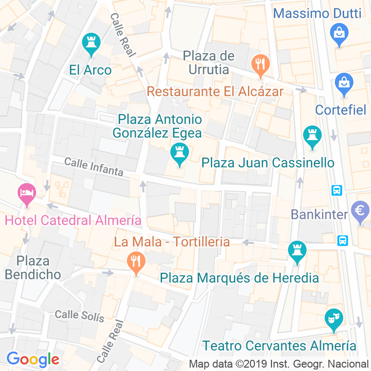 Código Postal calle Antonio Gonzalez Egea en Almería