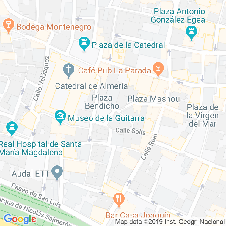 Código Postal calle Bendicho, plaza en Almería