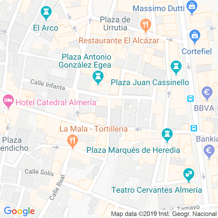 Código Postal calle Martinez Almagro en Almería