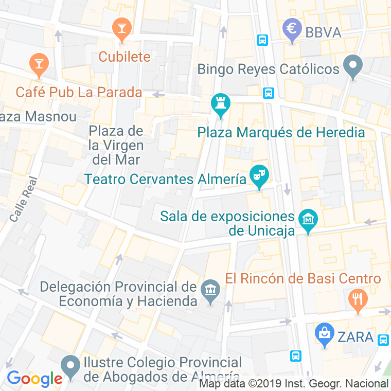 Código Postal calle Pablo Cazard, plaza en Almería
