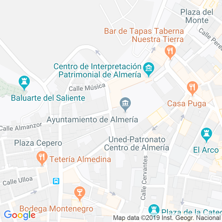 Código Postal calle Alhondiga Vieja en Almería