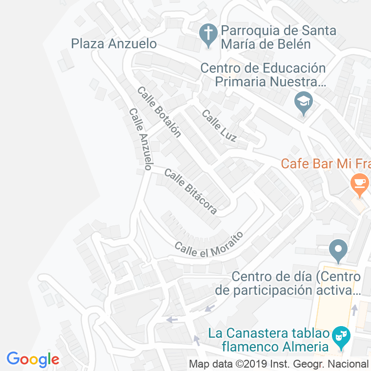 Código Postal calle Bitacora en Almería