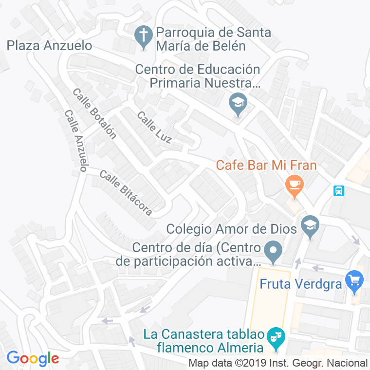 Código Postal calle Cerrillo Del Hambre en Almería