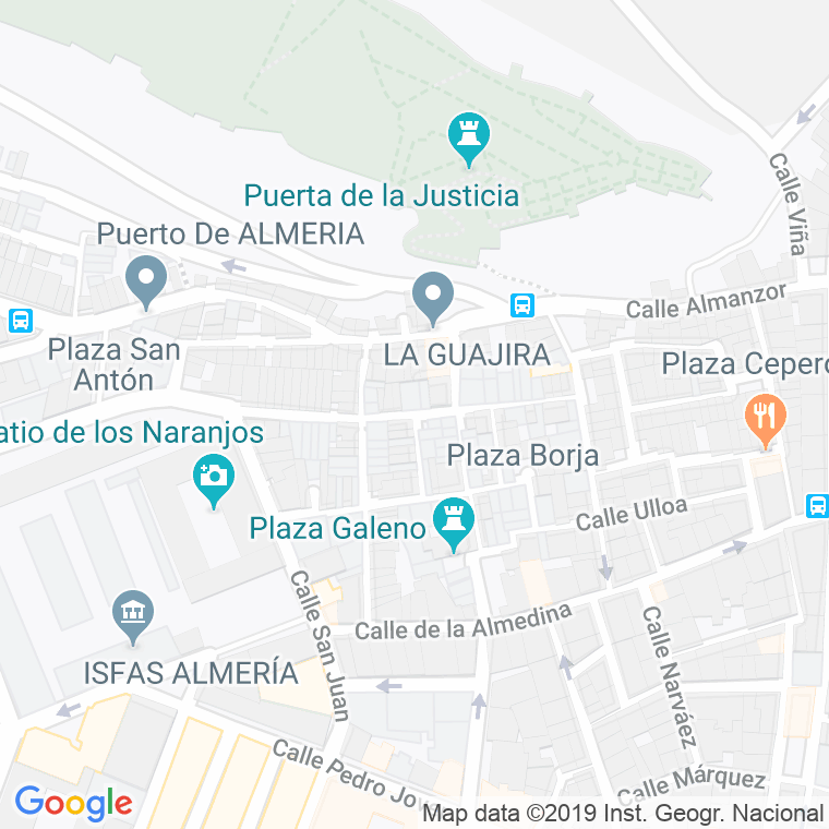 Código Postal calle Chantre en Almería