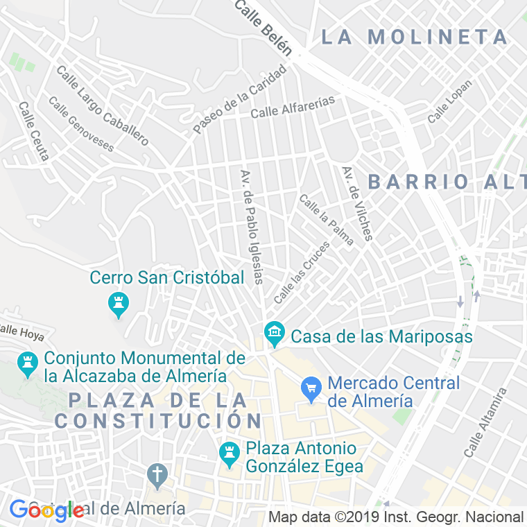 Código Postal calle Alfareria   (Impares Del 1 Al 37)  (Pares Del 2 Al 40) en Almería