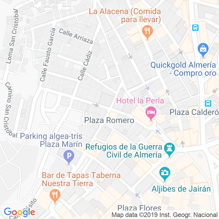 Código Postal calle Antonio Vico en Almería