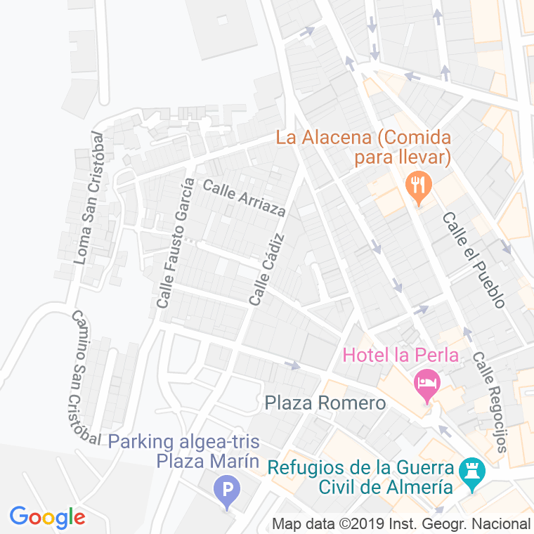 Código Postal calle Cadiz en Almería