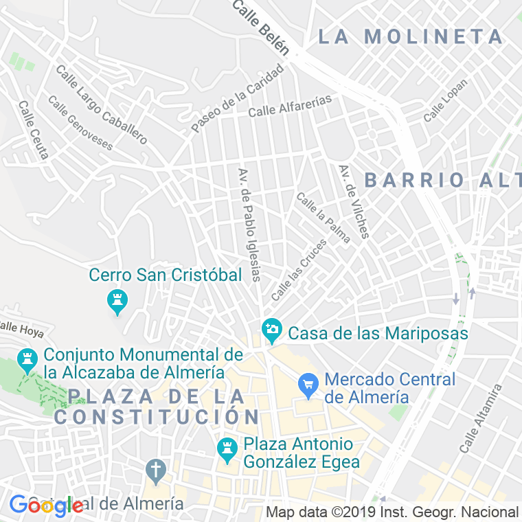 Código Postal calle Chopo, Del en Almería