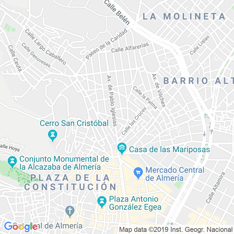 Código Postal calle Ermita en Almería