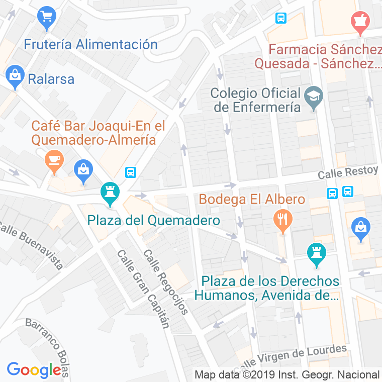 Código Postal calle General en Almería