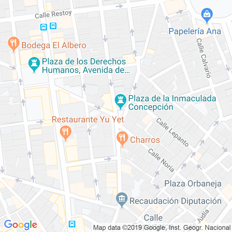 Código Postal calle Inmaculada Concepion, plaza en Almería