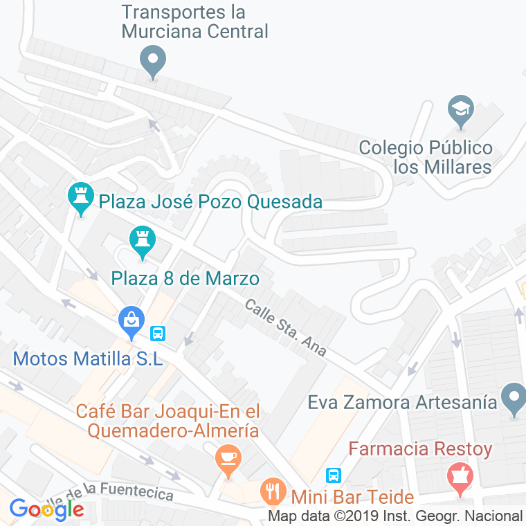 Código Postal calle Julio Cortazar en Almería