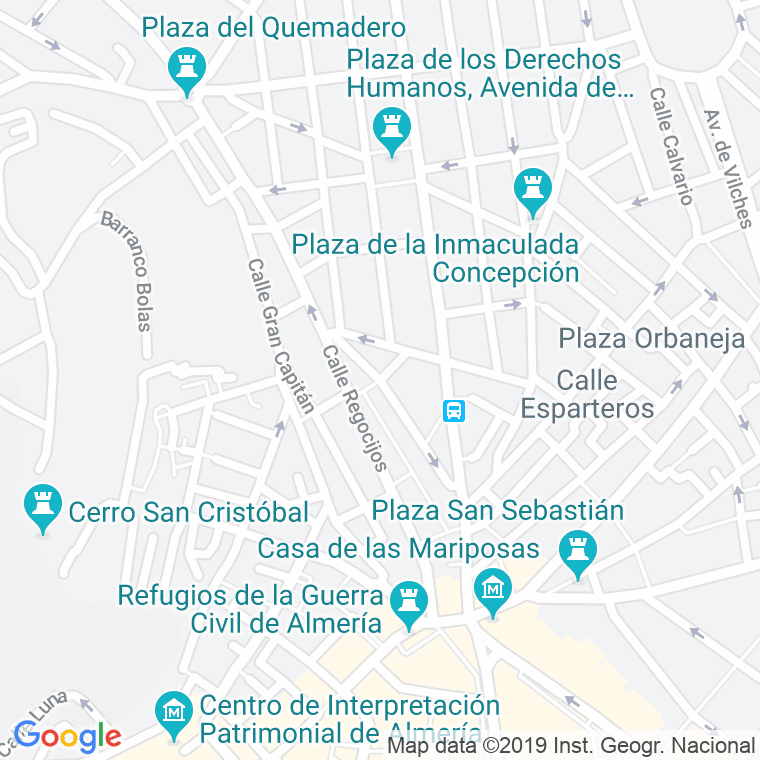 Código Postal calle Magistral Dominguez en Almería
