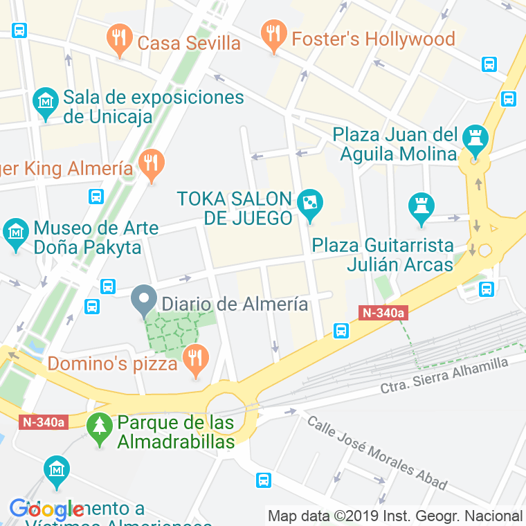 Código Postal calle Canonigo Molina Alonso en Almería