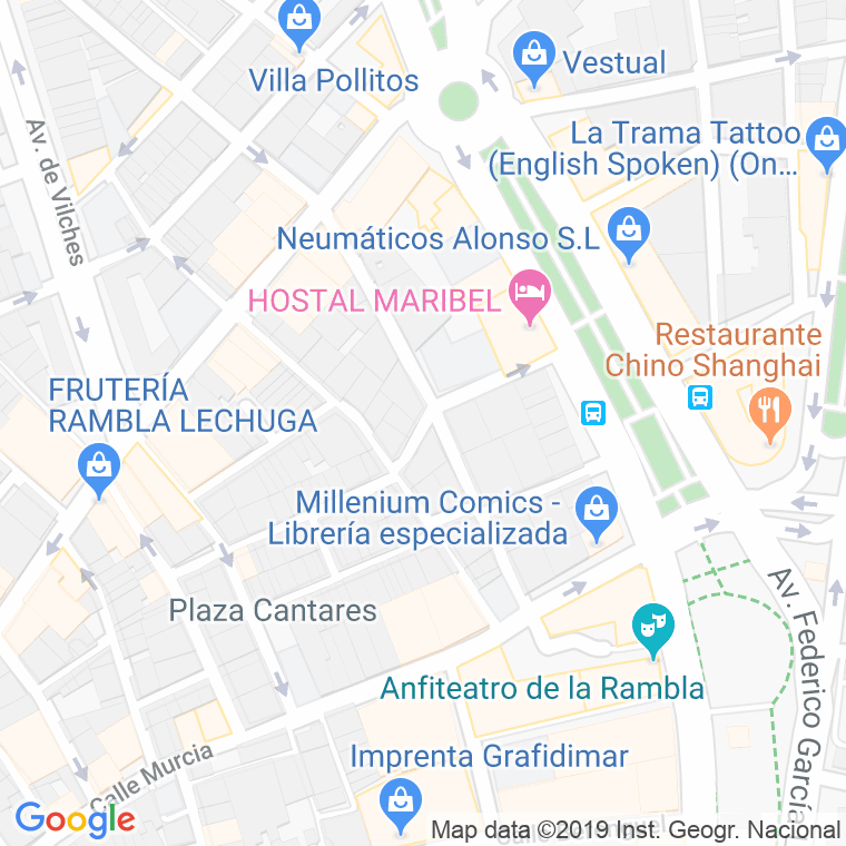 Código Postal calle Escultor Juan Cristobal en Almería