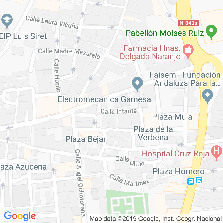 Código Postal calle Infante en Almería