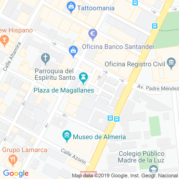 Código Postal calle Magallanes, plaza en Almería