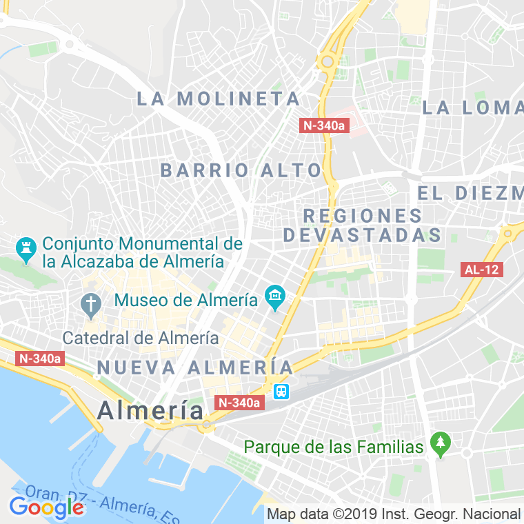 Código Postal calle Palmera, plaza (Impares Del 1 Al Final)  (Pares Del 2 Al Final) en Almería