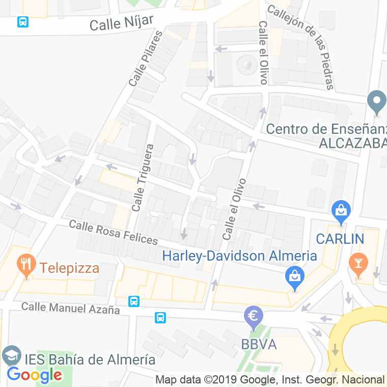 Código Postal calle Felipe Viciana, travesia en Almería