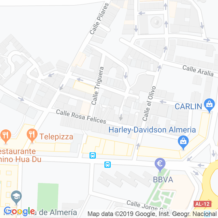 Código Postal calle Higuera en Almería