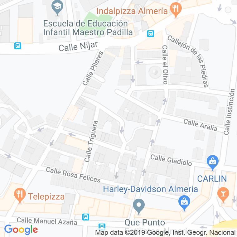 Código Postal calle Madreperla en Almería