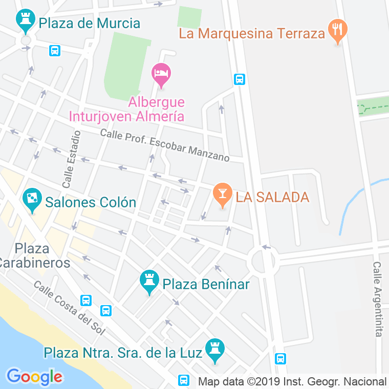Código Postal calle Abrucena en Almería