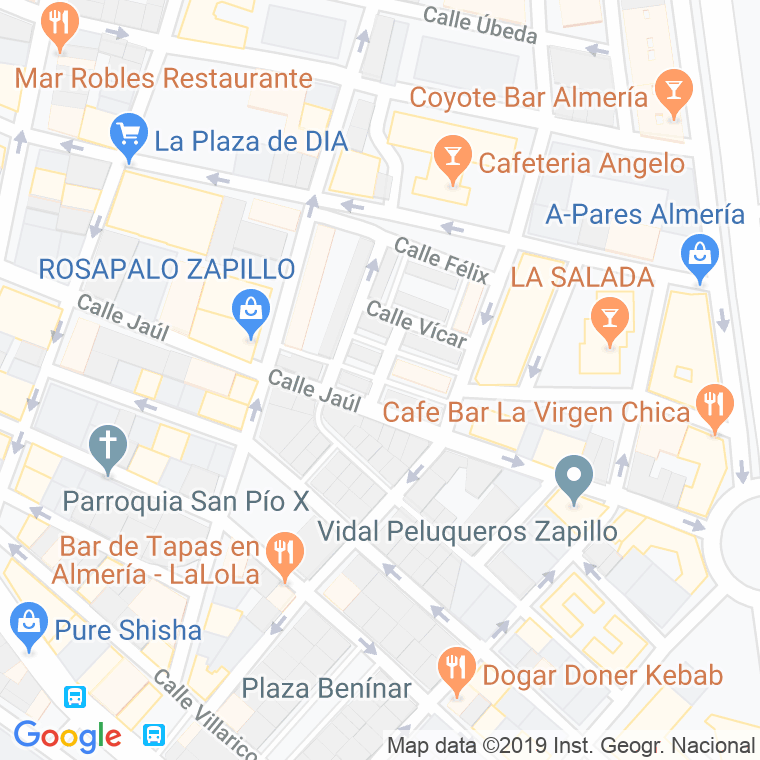 Código Postal calle Alhama en Almería