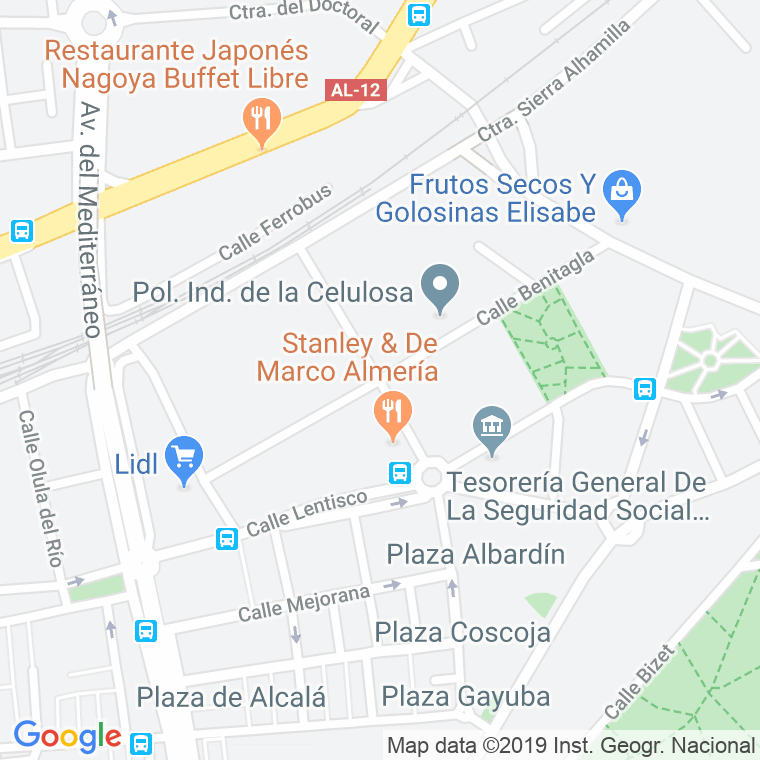 Código Postal calle Benizalon en Almería