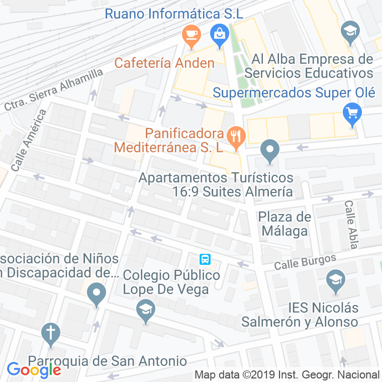 Código Postal calle Crucero Canarias en Almería