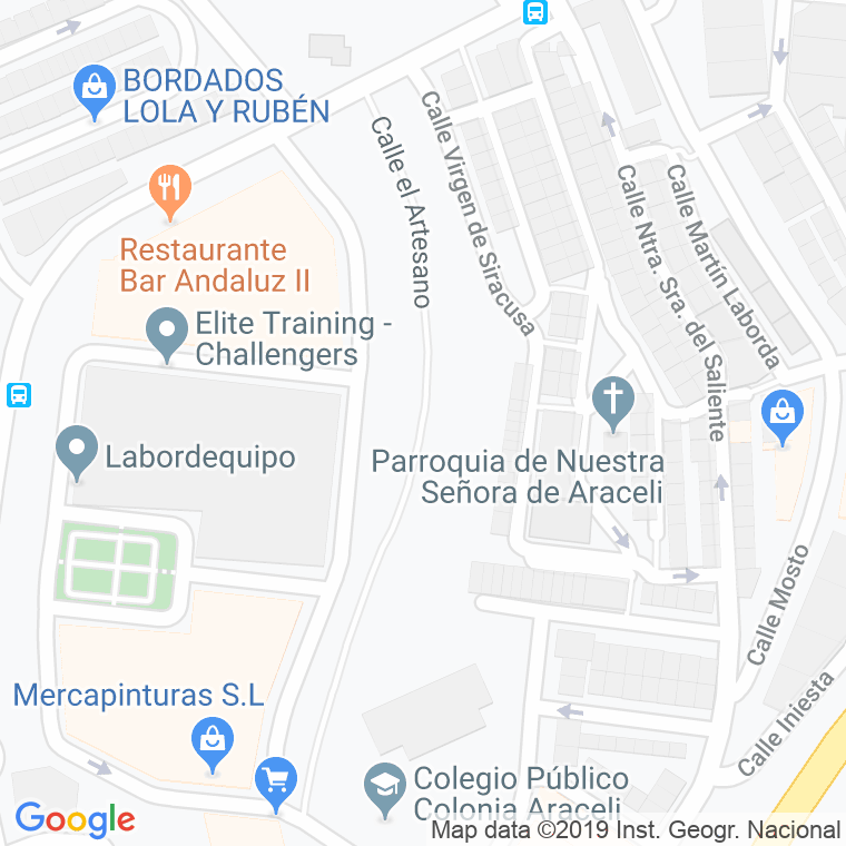 Código Postal calle Artesano, El en Almería