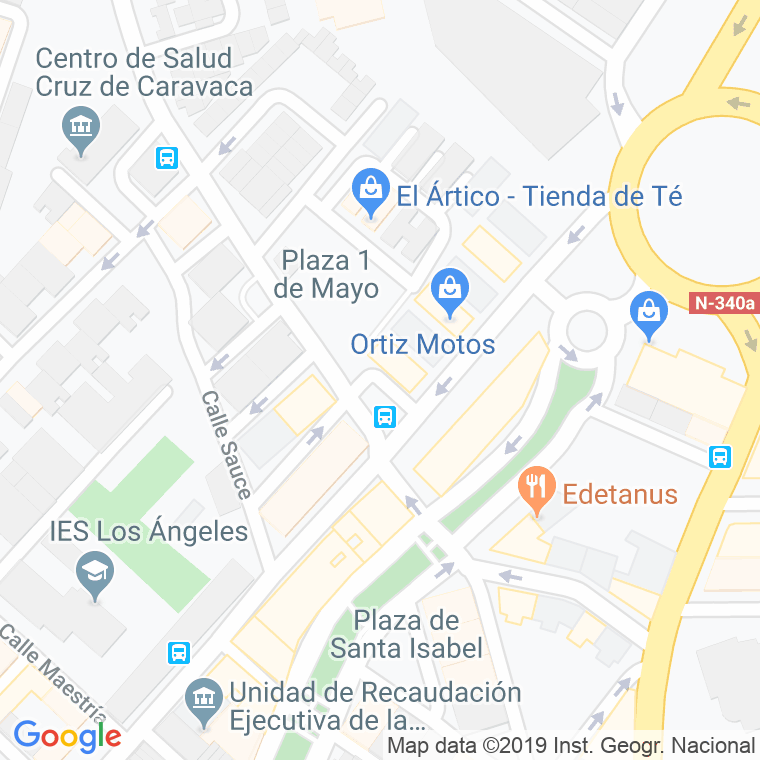 Código Postal calle Cruz De Caravaca, plaza en Almería
