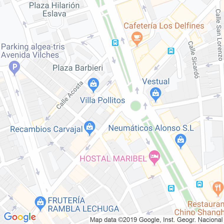 Código Postal calle Gloria en Almería
