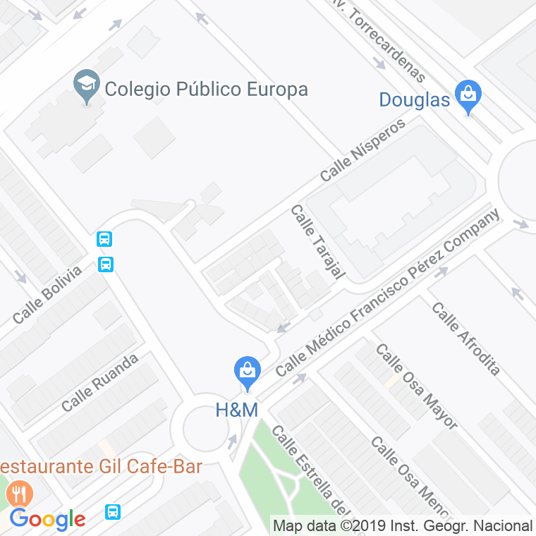 Código Postal calle Adelfa en Almería