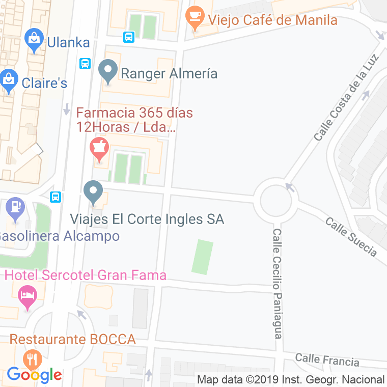 Código Postal calle Albania en Almería