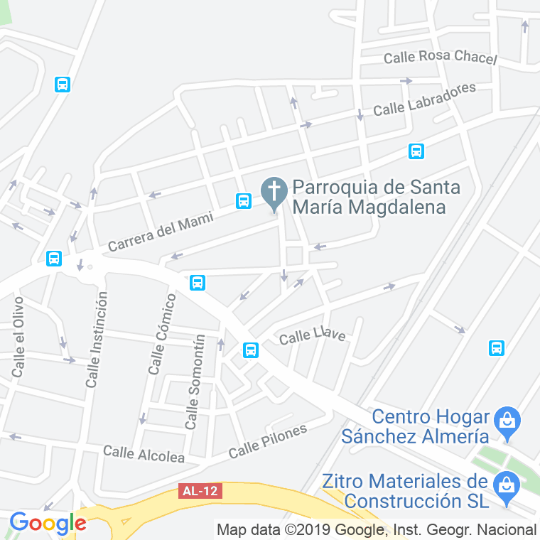 Código Postal calle Algarrobo en Almería
