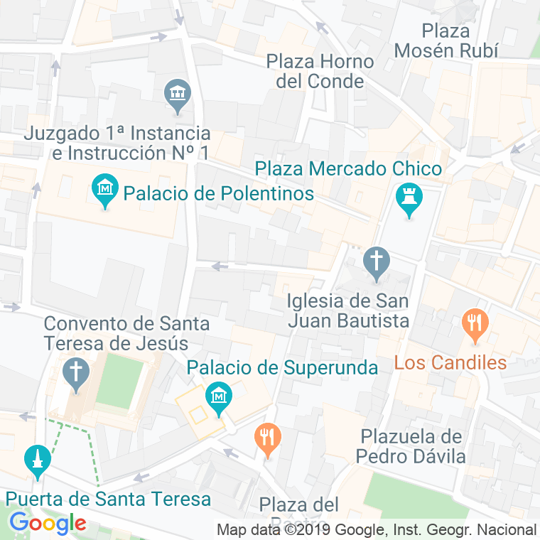 Código Postal calle Blasco Jimeno en Ávila