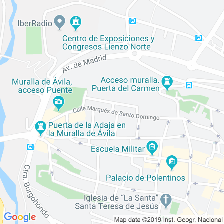 Código Postal calle Marques De Santo Domingo en Ávila