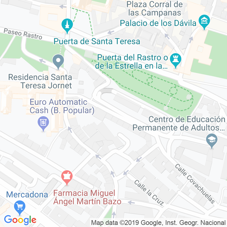 Código Postal calle Don Angel Torres en Ávila