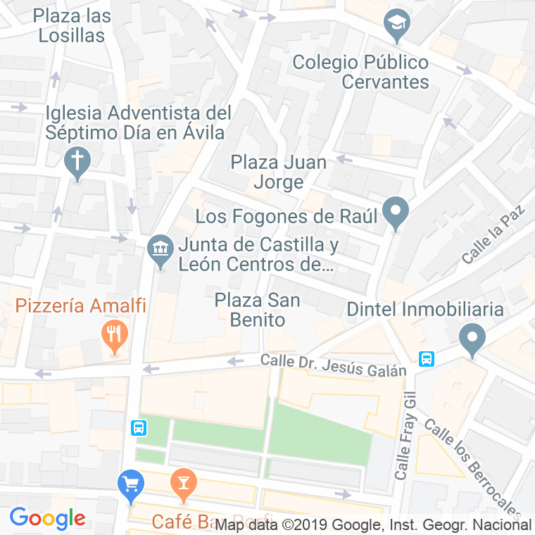 Código Postal calle San Benito, plaza en Ávila