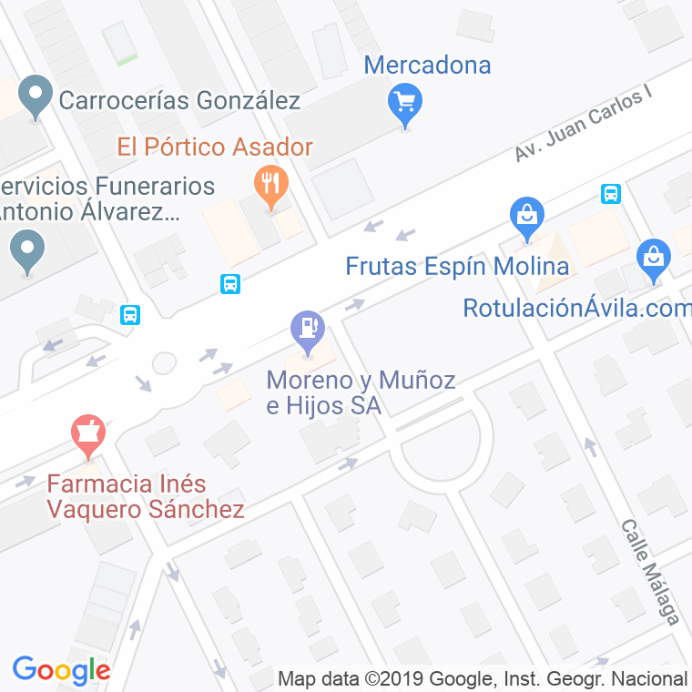Código Postal calle Fuente De La Nava, glorieta en Ávila