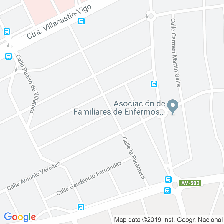 Código Postal calle Paramera, La en Ávila
