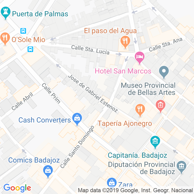 Código Postal calle Gabriel, De en Badajoz